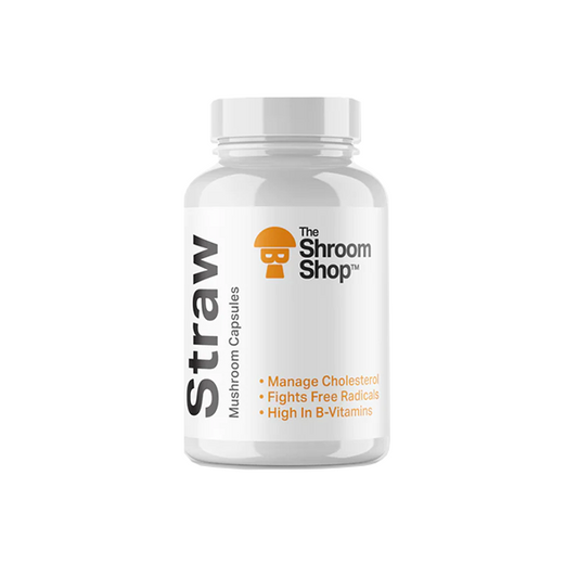 The Shroom Shop Straw Mushroom 45000mg Capsules - 90 Caps - HEMPORIUM