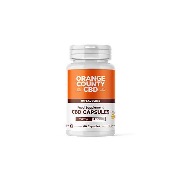 Orange County 900mg Full Spectrum CBD Capsules - 60 Caps - HEMPORIUM