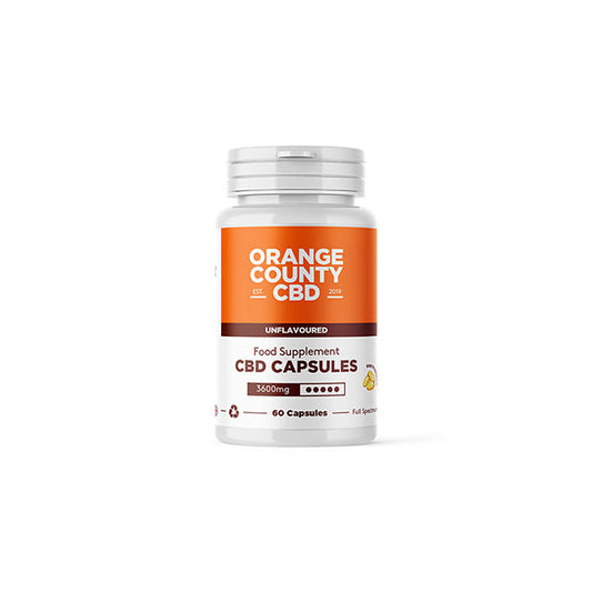 Orange County 3600mg Full Spectrum CBD Capsules - 60 Caps - HEMPORIUM