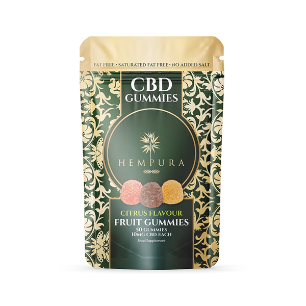 Hempura 500mg CBD Citrus Fruit Gummies - 50 Pieces - HEMPORIUM