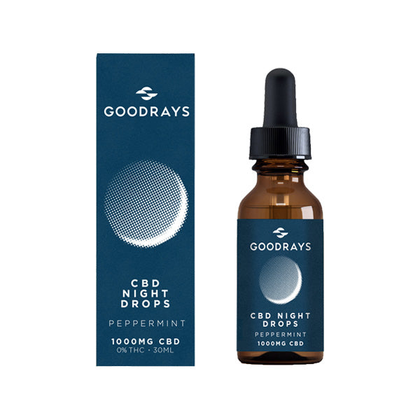 Goodrays 1000mg CBD Peppermint Night Drops - 30ml - HEMPORIUM