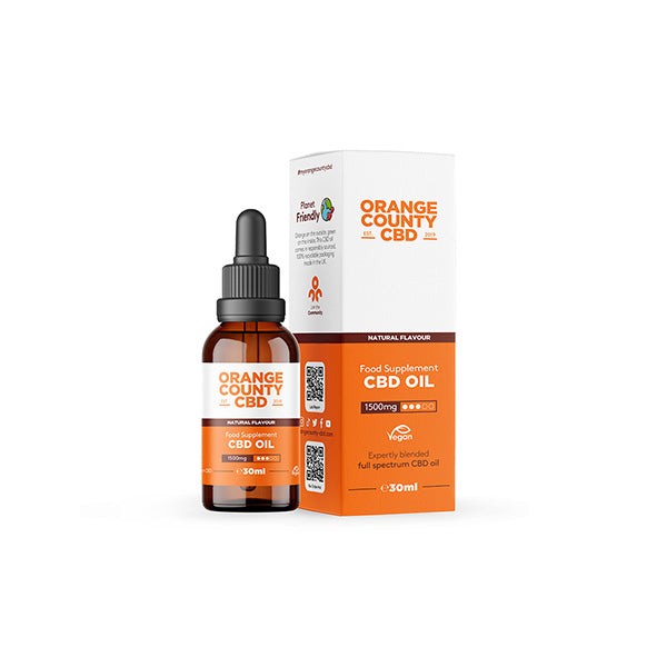 Orange County CBD 1500mg 30ml MCT Oil - Organic Coconut Oil - HEMPORIUM