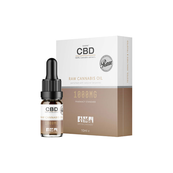 CBD by British Cannabis 1000mg CBD Raw Cannabis Oil Drops 10ml - HEMPORIUM