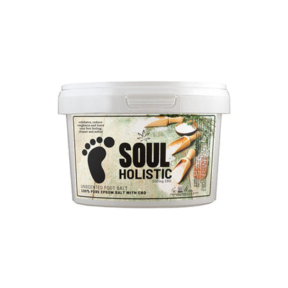 Soul Holistic 100mg CBD Pure Epsom Salt Unscented Foot Salt - 500g - HEMPORIUM