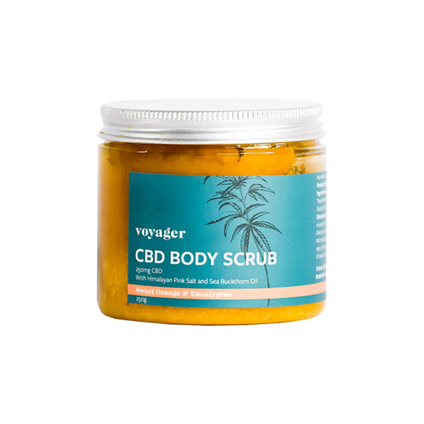 Voyager 250mg CBD Sweet Orange & Eucalyptus Body Scrub - 250g - HEMPORIUM