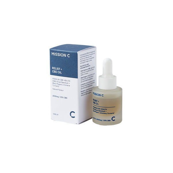 Mission C Relief + 2000mg CBD Oil - 10ml - HEMPORIUM