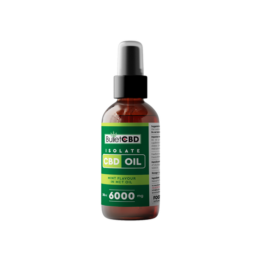 Bullet CBD 6000mg Pure Mint CBD Isolate MCT Oil Spray - 30ml - HEMPORIUM