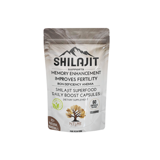 NTURE 15000mg Shilajit Capsules - 60 Caps - HEMPORIUM