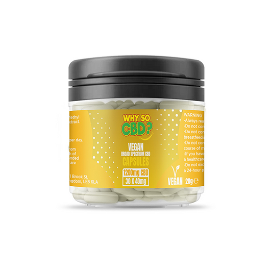 Why So CBD? 1200mg Broad Spectrum CBD Vegan Capsules - 30 Caps - HEMPORIUM