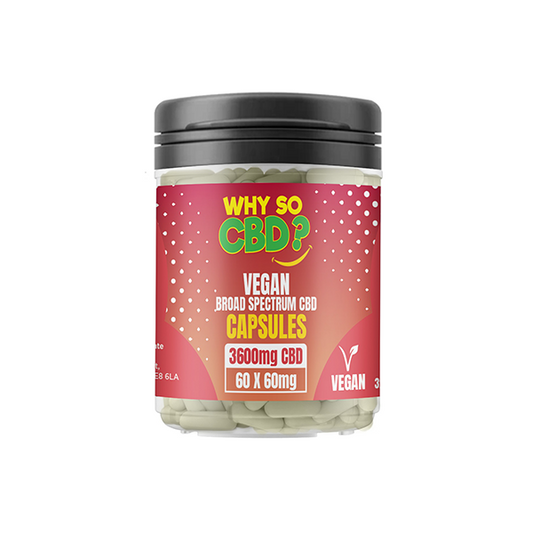 Why So CBD? 3600mg Broad Spectrum CBD Vegan Capsules - 60 Caps - HEMPORIUM