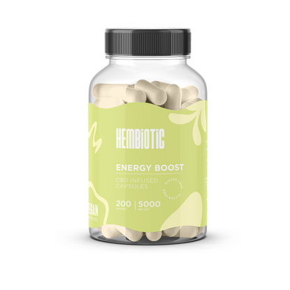 Hembiotic 5000mg Bulk Functional CBD Capsules - 200 Caps