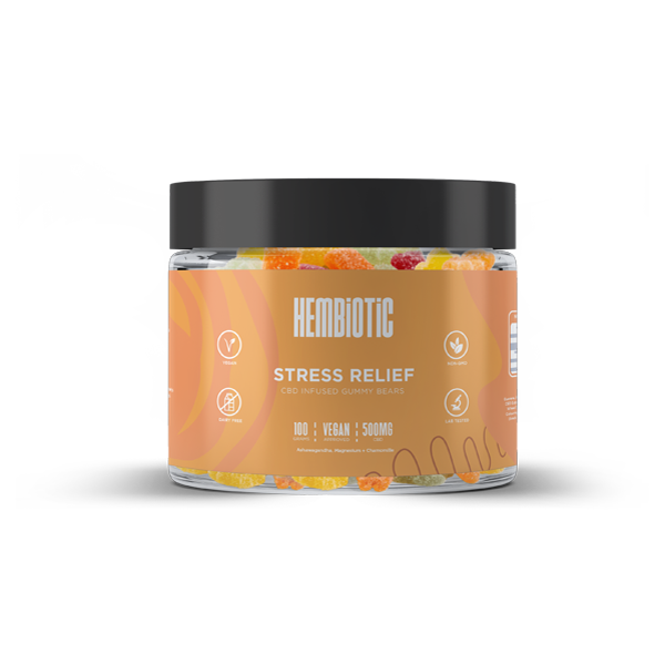 Hembiotic 500mg Funkčné CBD Gummy Bears - 100g