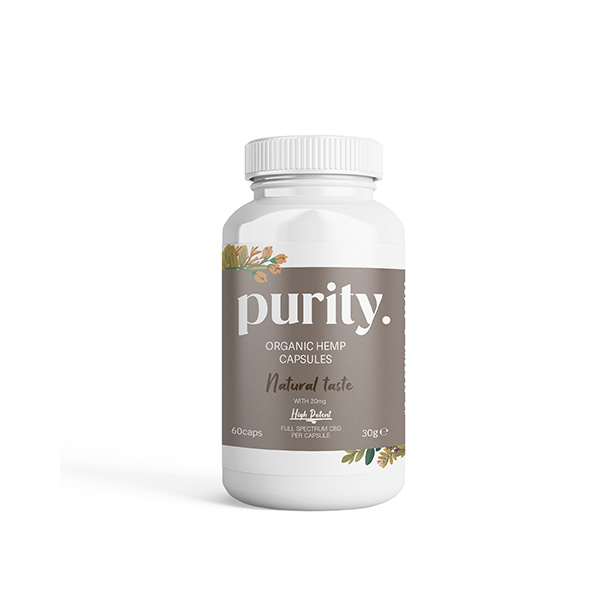 Purity 1200mg Full-Spectrum High Potency CBD Capsules - 60 caps - HEMPORIUM