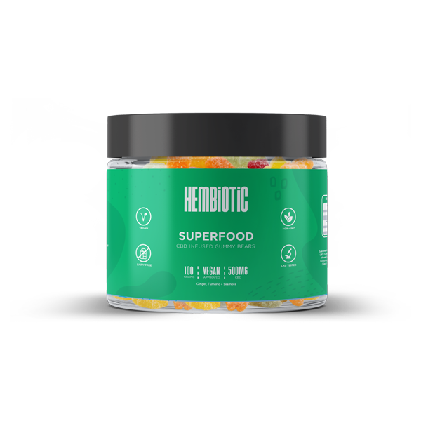 Hembiotic 500mg Funkčné CBD Gummy Bears - 100g