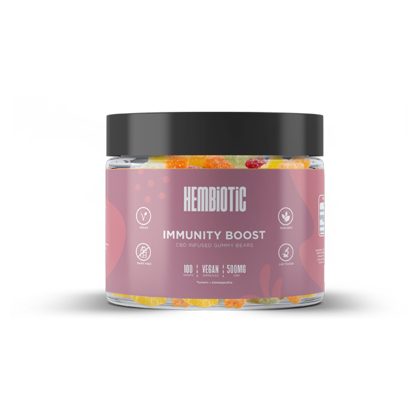 Hembiotic 500mg Funkčné CBD Gummy Bears - 100g