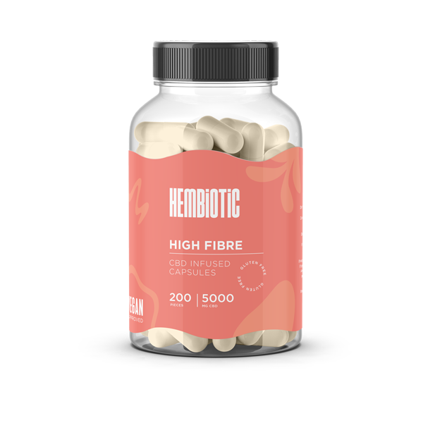 Hembiotic 5000mg Bulk Functional CBD Capsules - 200 Caps