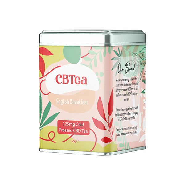 CBTea 125mg Cold Pressed Full Spectrum CBD English Breakfast 50g - HEMPORIUM