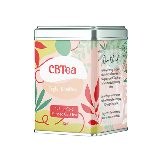 CBTea 125mg Cold Pressed Full Spectrum CBD English Breakfast 50g - HEMPORIUM