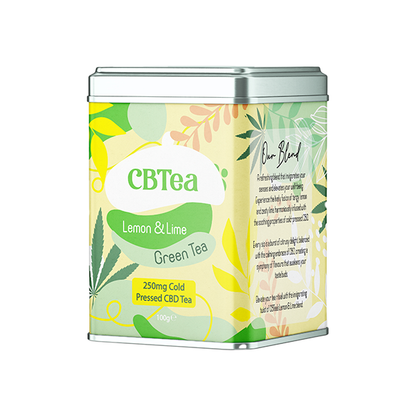 CBTea 250mg Cold Pressed Full Spectrum CBD Lemon & Lime Green Tea - 100g - HEMPORIUM